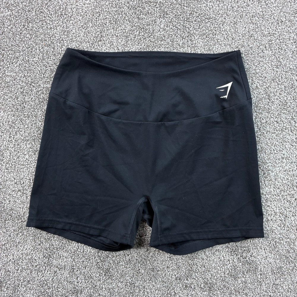 Gymshark Training Shorts Women's XL Black High Waisted Athletic Stretch Gym